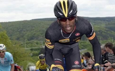 Daniel Teklehaimanot in the 2014 Liege - Bastogne - Liege