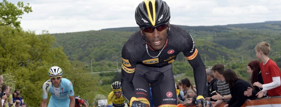 Daniel Teklehaimanot in the 2014 Liege - Bastogne - Liege