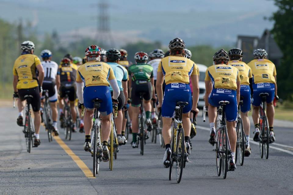 Riders set off on the fan ride